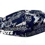 Face mask, 4 layers of cotton fabric, size adult, NWOT Blue Photo 1