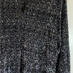 SnoSkins Velvet Burnout Shirt Blouse Women Medium Top Unique Stretch Comfort USA Black Photo 1