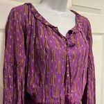 Oliphant Plum Peasant Yoke Mini Dress Purple Size M Photo 4