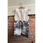 Carven Abstract Print Cocktail Dress Blue Size 36 Photo 1