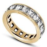 Michael Kors Crystal Baguette Gold Ring Photo 0