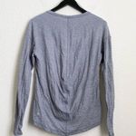 Lululemon Meant To Move Long Sleeve Sheer Luon Pebble Jacquard Ice Gray Size 6 Photo 5