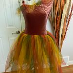 Curtain Call Costume Tutu Bodysuit Fall Autumn π Colorful Velvet Asymmetric Photo 1
