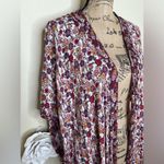 Knox Rose  Floral Open Side Kimono Duster in Cream & Multicolor Size M/L Photo 7