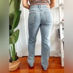 ZARA  // light wash mid rise jeans straight leg Photo 2