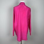 Diane Von Furstenberg  Silk Blouse Tunic Top Womens S/M Pink Button Up Oversized Photo 3