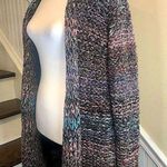 Anthropologie  MOTH Chunky Knit Multicolor Open Cardigan With Lined Pockets Sz LG Photo 9