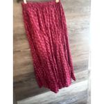Red Bandana Skirt Size Medium Vintage Polyester Midi Elastic Waist Handmade Photo 6