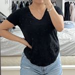 ZARA Black V-neck Shirt Photo 0