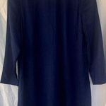 Theory  Women's Dark Cobalt Silk Shift Dress Size 6 Career Office Quiet Luxury Photo 0