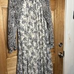 Destination Maternity Black and White maxi Long Sleeve Dress size L Size L Photo 7