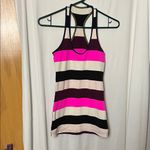Lululemon Cool Racerback Pow Stripe Raspberry Glo Light / Inkwell Size XS Photo 2