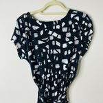 Kenneth Cole Black/White Abstract SS Dress Large Photo 6