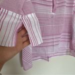 NYDJ Regatta Stripe Split Neck 3/4 Sleeves Cotton Tunic Size Small Photo 6