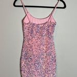 Lucy in the Sky pink velvet sequin mini dress Photo 1