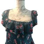 B 0G Collective XXL Green Floral Elastic Crop Top Pink Photo 12