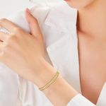 Dainty Gold Bracelet Stack, Trendy Layered Gold Bracelets For Women Non Tarnish, 14K Gold Filled Bracelet Set Valentine's Day Birthday Gift Photo 1
