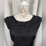 Studio I Elegant Black Midi Dress with Bow Detail Size 10 Photo 2