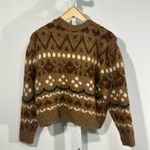ZARA Wool-Blend Fair Isle Cropped Cardigan – Women’s Medium Photo 1