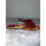 White Stag Women’s Vintage Flip Flop Flats Sandals 7 Red Strappy Flat Photo 4