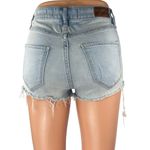 Hollister  Blue High Rise Super Skinny Distressed Cutoff Denim Jeans Shorts Sz 25 Photo 2