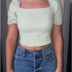 Double Zero Boutique Light Green Square Neck Top Photo 2