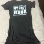 Graphic T shirt dress Black Size L Photo 0