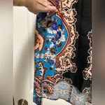 Clover Canyon Black & Blue Paisley Print Sleeveless Blouse Photo 7