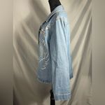 White Stag  Vintage Women's Floral Embroidered Jean Jacket 90s Denim Sz L NWOT Photo 3