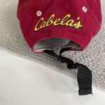 Cabela's Cabela’s Burgundy Red Khaki Tan Cotton Canvas Adjustable Back Baseball Hat Photo 3