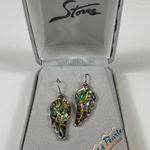 Wild Pearle Stours Abalone Shell Wing Earrings Hypoallergenic Posts Iridescent Silver Photo 0