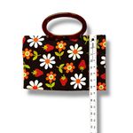 MCM 1960s Vtg MOD LADY'S PRIDE lucite handle FOLDING Handbag Shopper purse tote Brown Photo 8