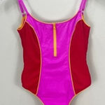 l*space NEW NWT L* Cliffside Pink Zip Front One Piece Colorblock Swimsuit Size 6 Photo 0