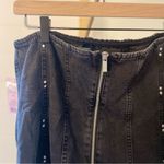 Wild Fable Black Denim Pleated Mini A Line Dress XL Photo 2