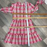 J.Crew  Factory Plaid Ruffle Trim Tiered Shift Dress‎ Pink 6 Photo 11