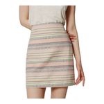 Loft Nwt Ann Toylor  00 Mini Skirt Jacquard A line Skirt Beige, light blush pink​ Photo 8