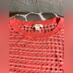 Caslon Orange Crew Neck Sweater Textured Knit Photo 2
