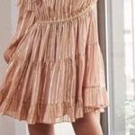 Ulla Johnson Averil Ruffled Georgette Long Sleeve Mini Dress in Rose Multi Sz 2 Photo 1