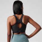 Athleta NWT xs Black Conscious Cut Out Crop Top Sports Bra D - DD Photo 1