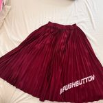 NWT Pushbutton crimson/burgundy color pleated skirt/S Photo 0