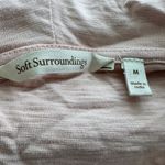 Soft Surroundings  Corrina Pink Embroidered‎ Zip Front Hooded Sweater M Photo 3