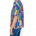 Vintage 90’s Penny Lane Colorful Abstract Bow Tee Shirt Multiple Size L Photo 2