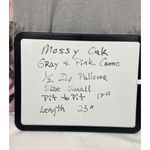 Mossy Oak Grey & Pink Camo Quarter Zip Pullover Small Photo 2