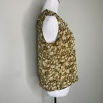 Kate Hill  Silk Brown Cream Tan Sleeveless Blouse Sz 8 Photo 3