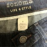 Sonoma Jeans Womens 8 Modern Fit Low Rise Straight Preppy Dark Wash Blue Stretch Photo 3