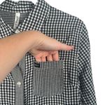 RVCA Black Plaid Long Sleeve Button Up Shirt Lightweight 100% Cotton Womens XL Photo 3