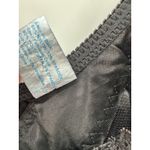 Black Mesh Inset Lace Trim Padded Strap Zip Front Bra Women's Size Medium 36 Photo 3