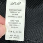 Aerie  Black Ribbed V‑Neck Cropped Tank with Built‑In Shelf Bra Size M Festival Photo 10