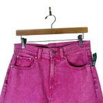Gap  Cheeky Straight High Rise Jeans Pink Acid Wash Raw Hem Size 28 6 Regular Photo 1