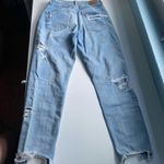American Eagle Womens Light Wash Mom Ripped Jeans Photo 3